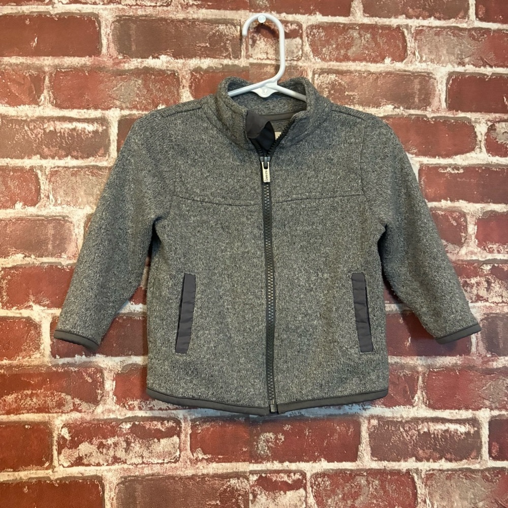 Old Navy Gray Kids Full-Zip Fleece Jacket